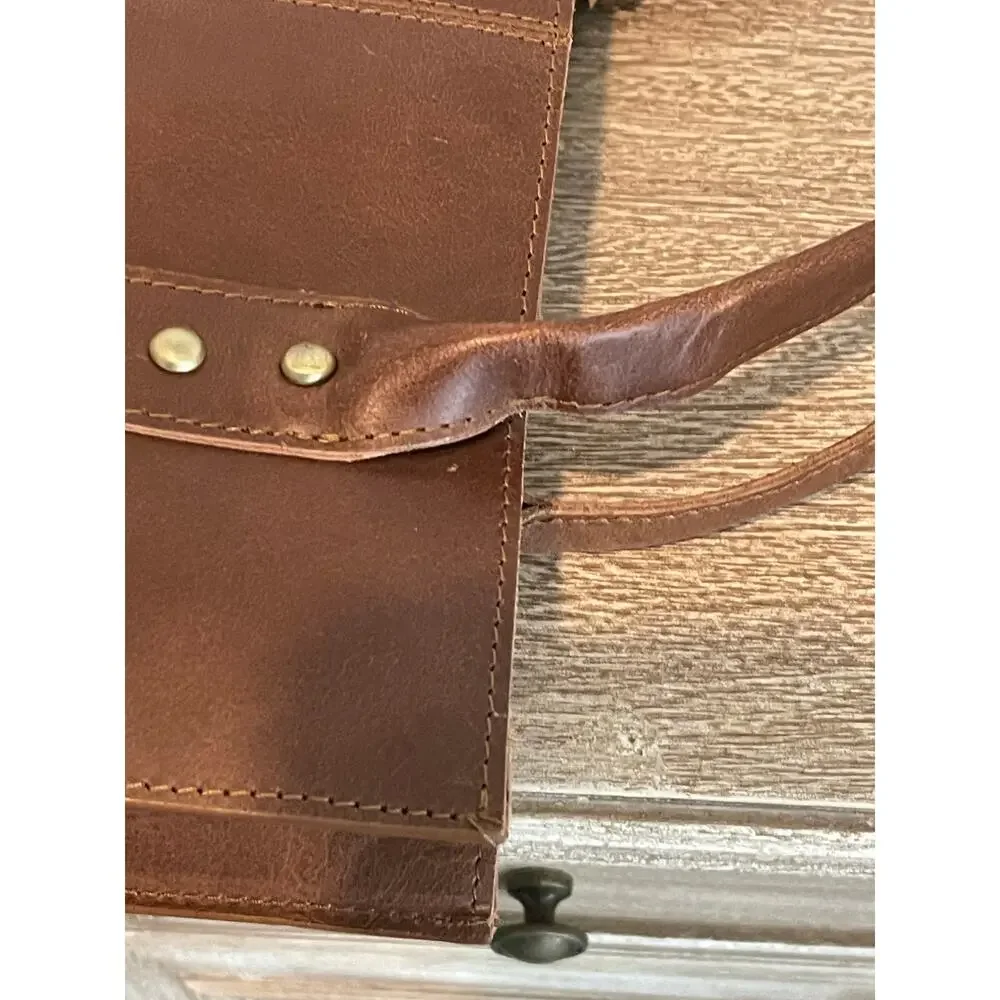 Jane Marie‎ Purse Tote Bag Leather Snakeskin Brown Western Travel